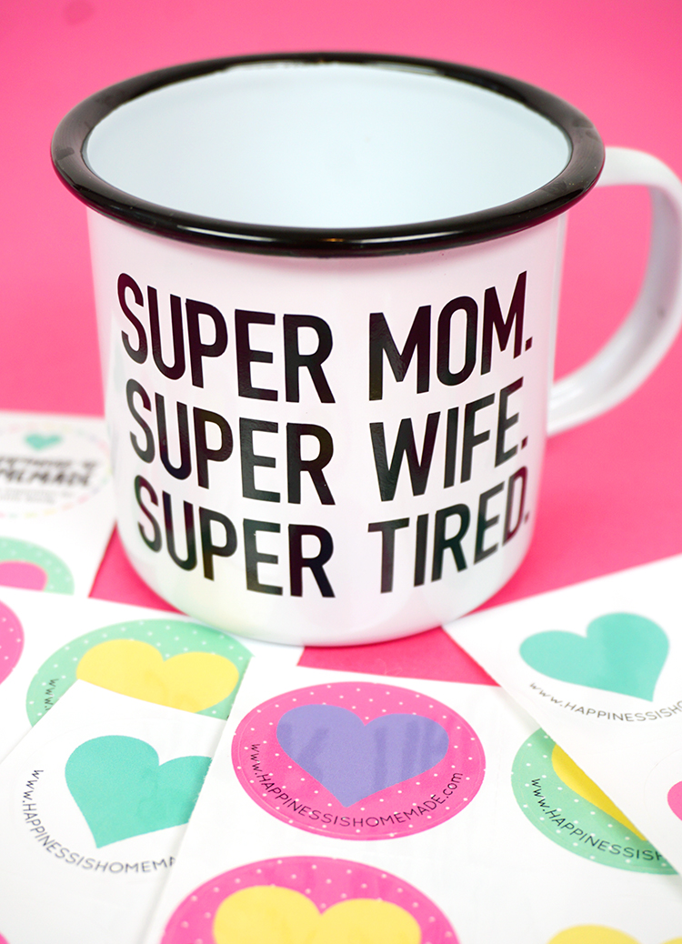super mom super wife super tired coffee mug and stickets