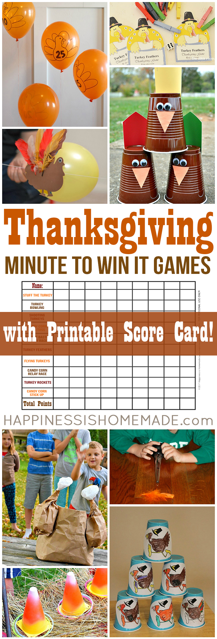 thanksgiving minute to win it games with printable score cards