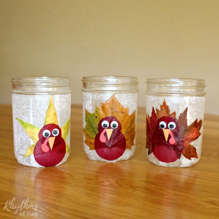 turkey leaf lantern craft for kids