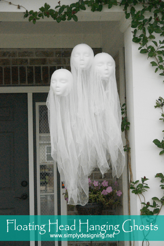 halloween hanging ghosts outside