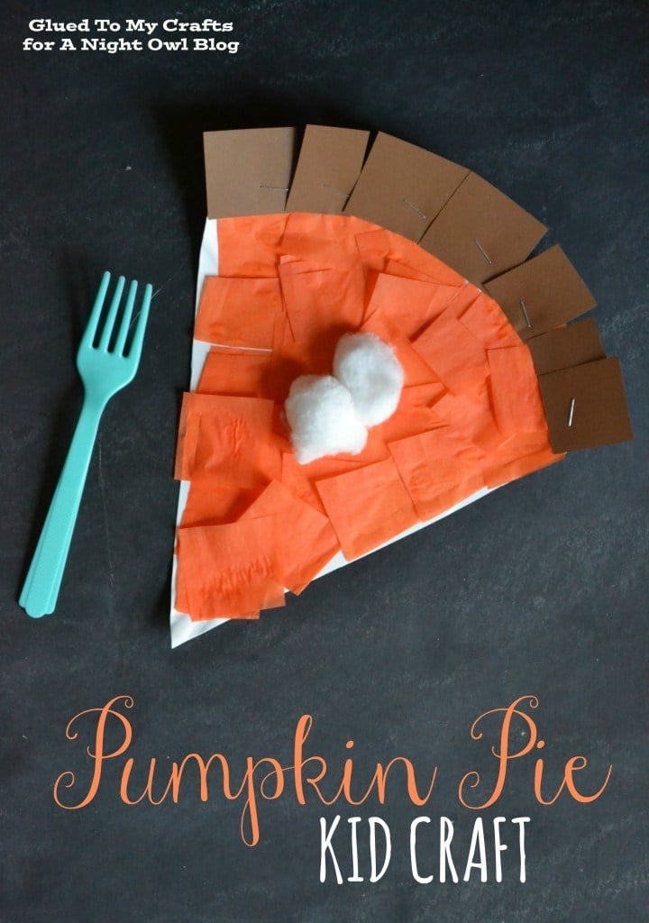 pumpkin pie craft made from cut paper 