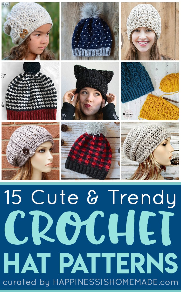 15 cute and trendy crochet hat patterns