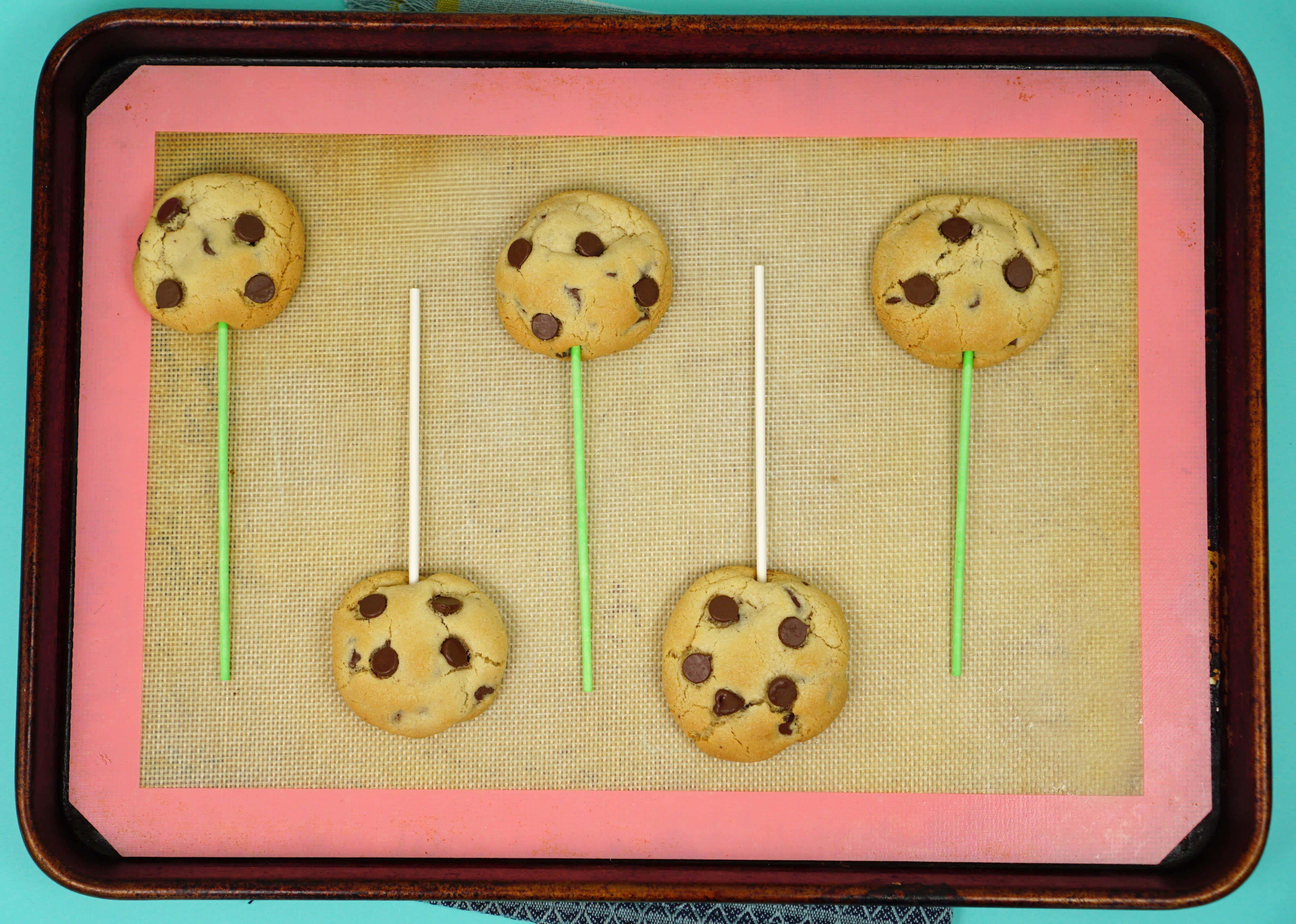 baked cookies on sticks