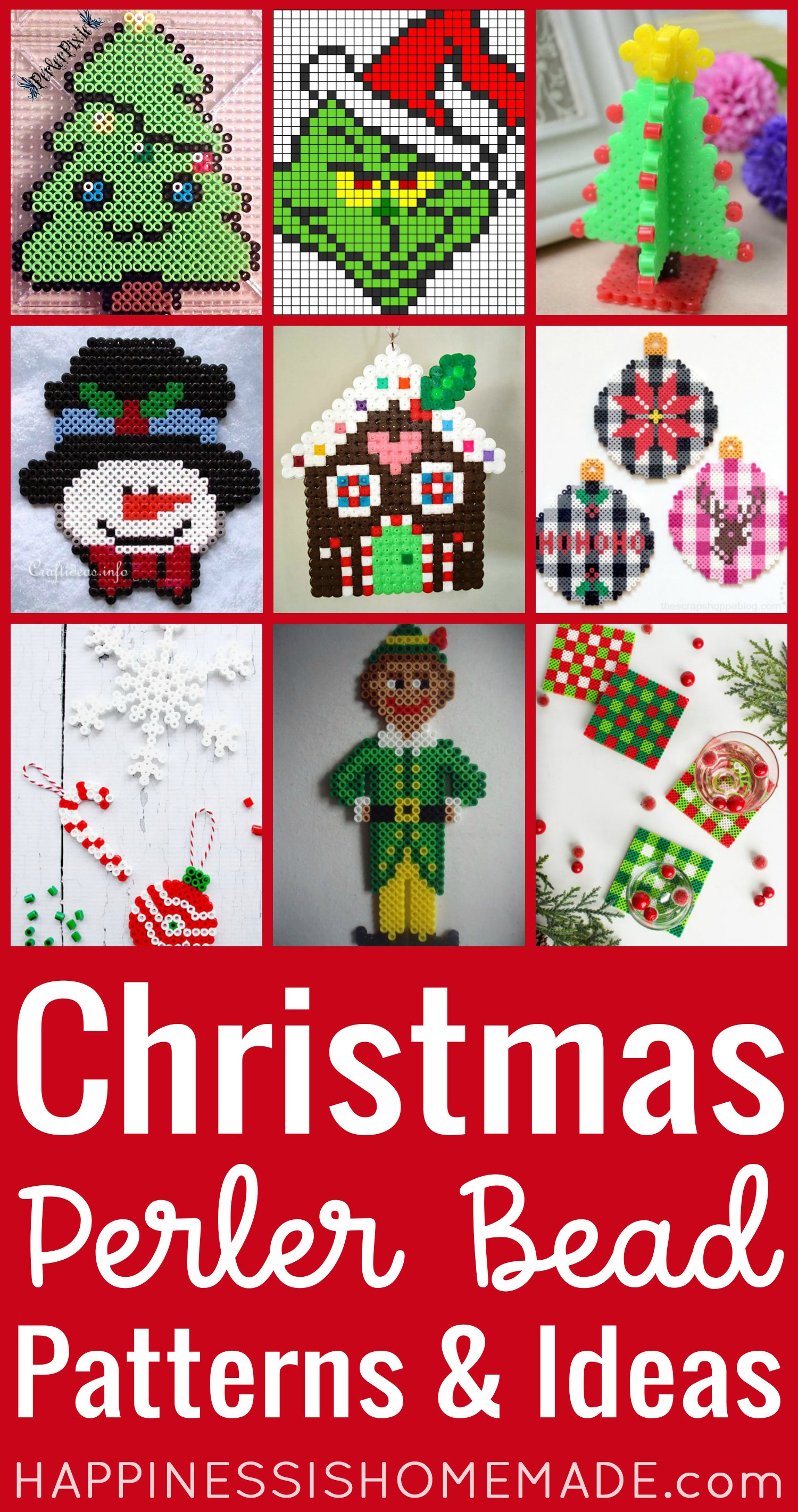 christmas perler bead patterns and ideas