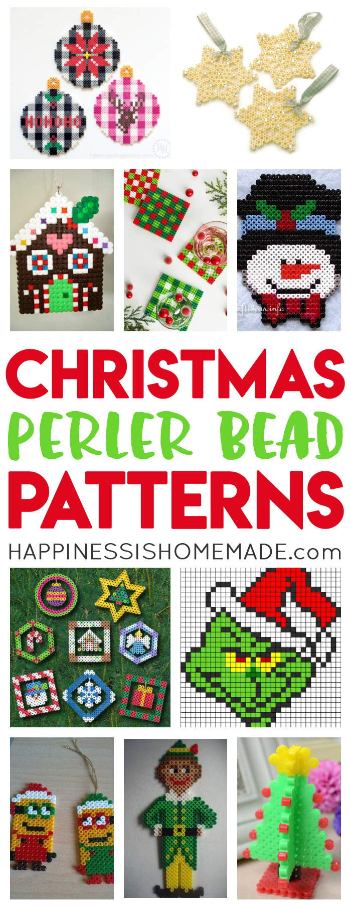 30 Christmas Perler Bead Patterns, Designs and Ideas  Christmas bead, Christmas  perler beads, Perler bead patterns