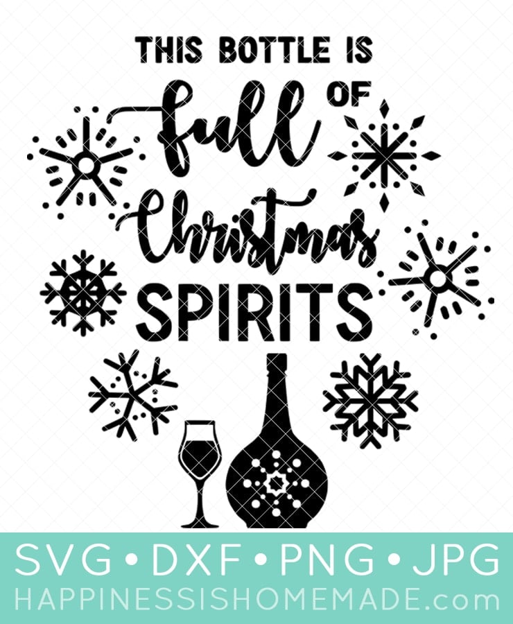 full of christmas spirits svg file