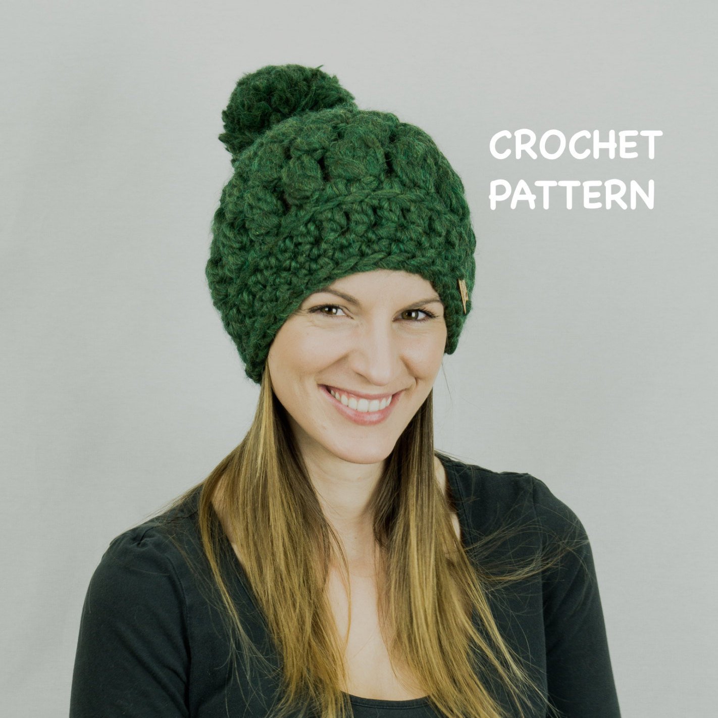 chunky pom pom beanie crochet pattern