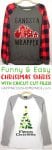 funny and easy christmas shirts with cricut cut files 