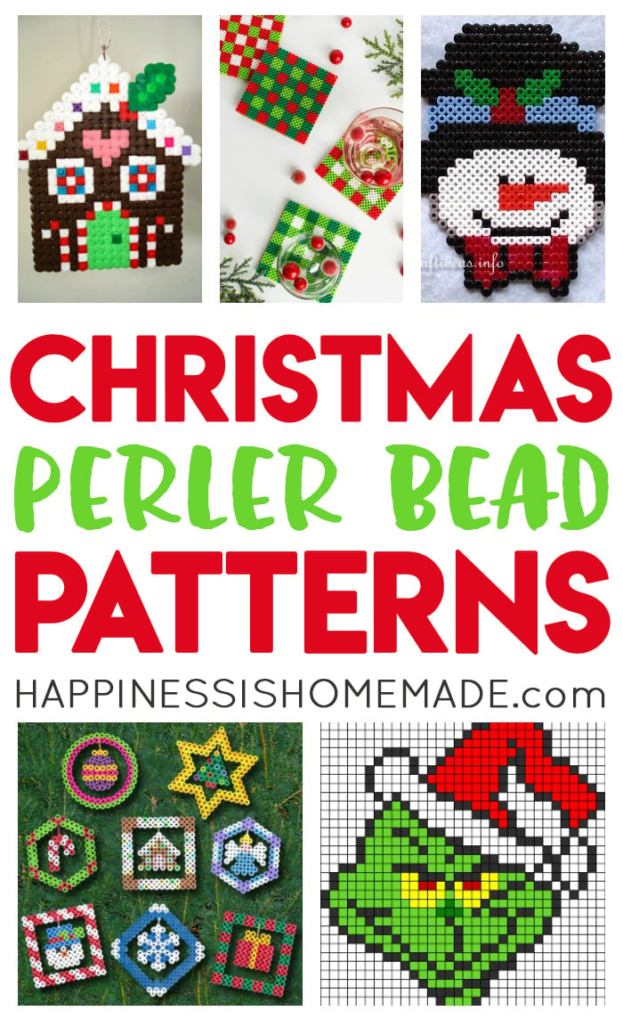 DIY Perler Bead Christmas Ornament Craft Kits, Mario, Trees, Wreaths, Kids  Craft