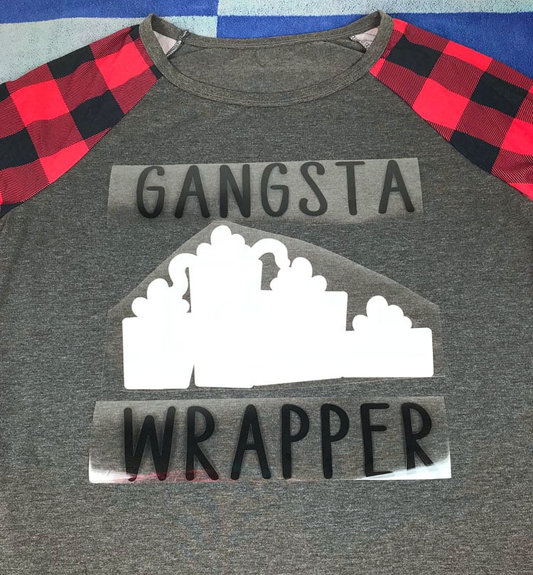 gangsta wrapper design on shirt