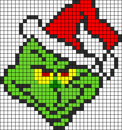 perler bead grinch pattern