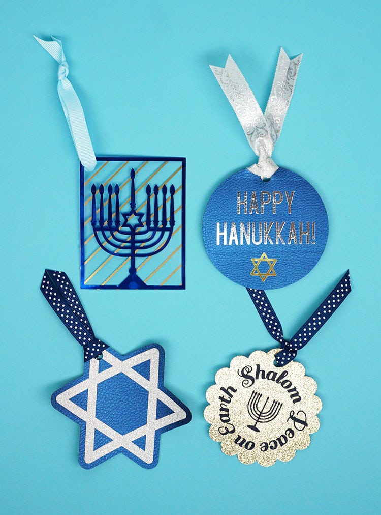 hanukkah present gift tag set 