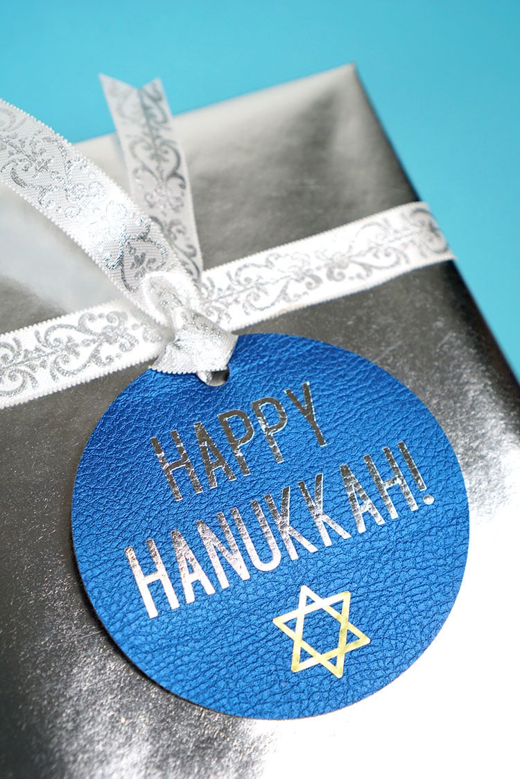 happy hanukkah gift tag