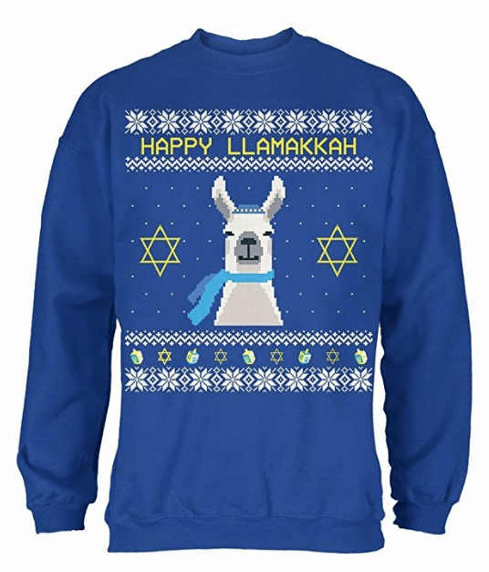happy llamakah Hanukah sweater