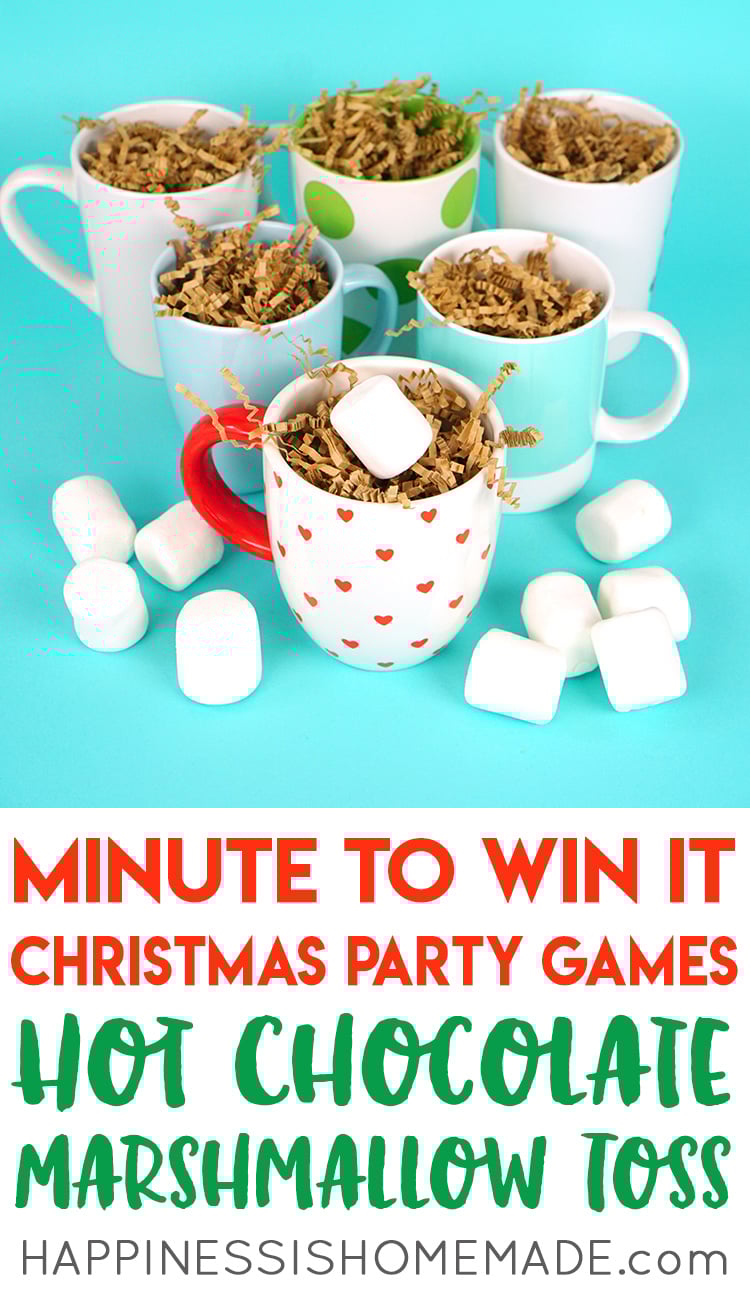 hot chocolate marshmallow toss christmas game for kids and adults