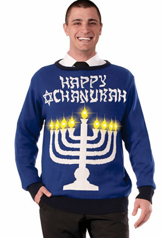 happy Chanukah ugly Christmas sweater for hanukkah