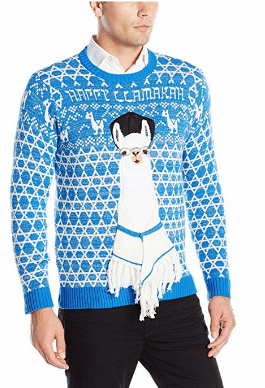 llamakah sweater ugly Hanukkah sweater