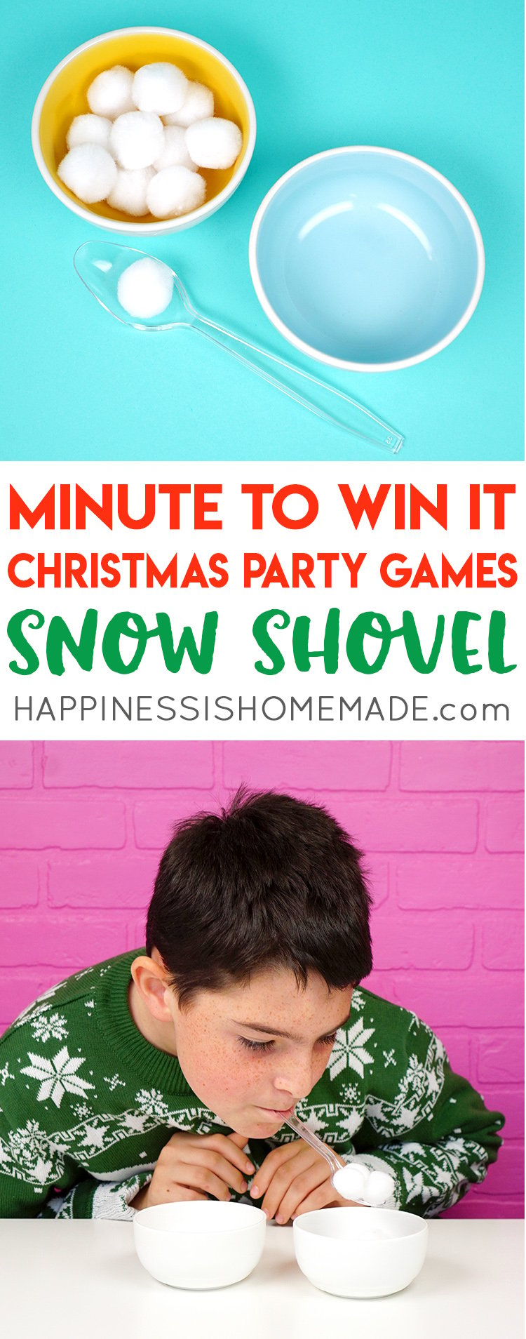 minute to win it christmas party games snow shovel