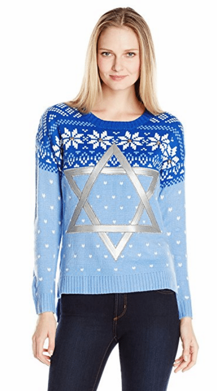 star of David jingle bells sweater