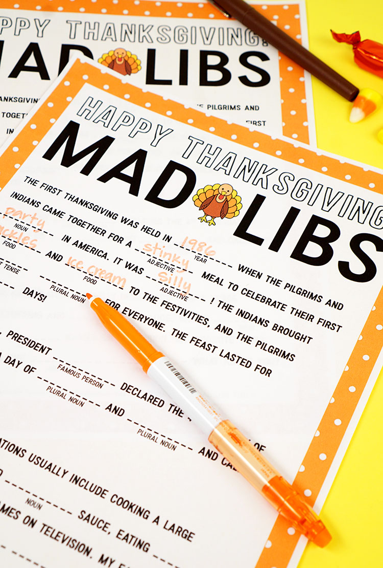 Thanksgiving Mad Libs Printable Game Happiness Is Homemade Thanksgiving Mad Libs Printable Game Happiness Is Homemade