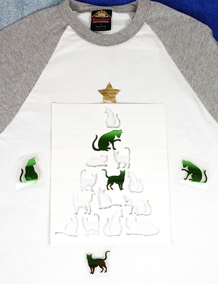 aligning cricut design on shirt
