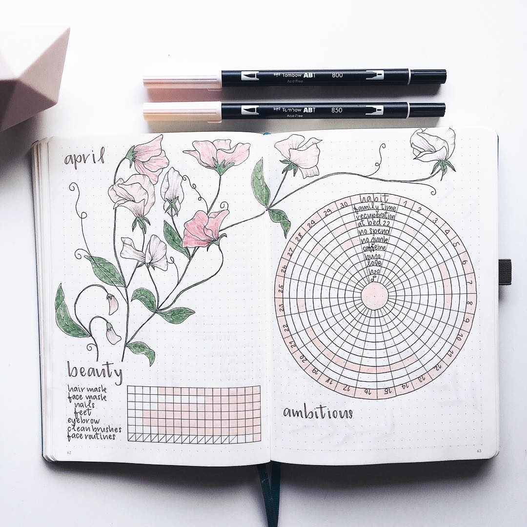 bullet journal ideas habit tracker 