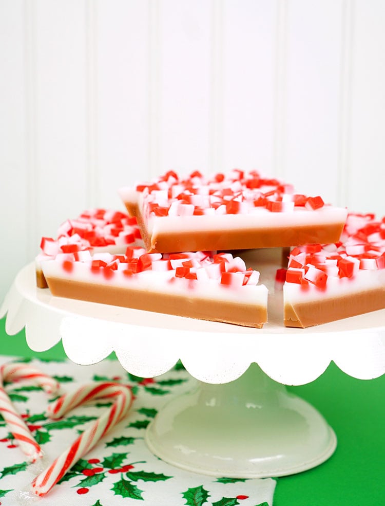 diy peppermint bark soap