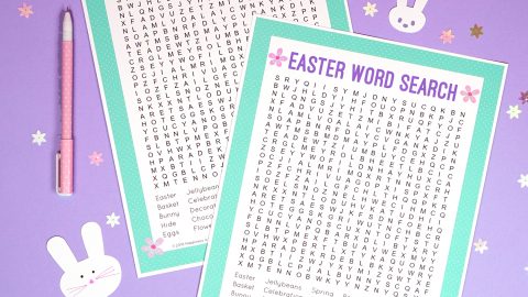 printable easter word search with easter confetti