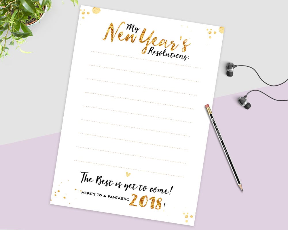 printable new years eve resolutions