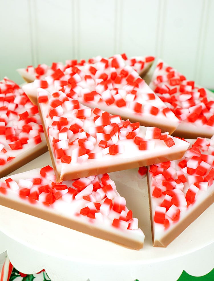 diy peppermint soap bark gift idea for christmas