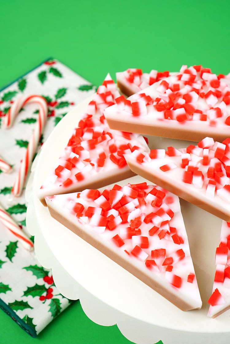 Easy DIY Peppermint Bark Soap