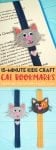 15 minute kids craft cat bookmarks