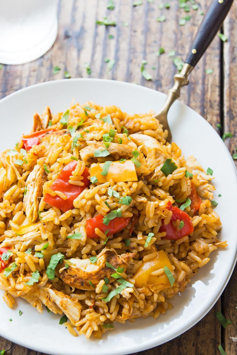 cajun chicken rice on plate