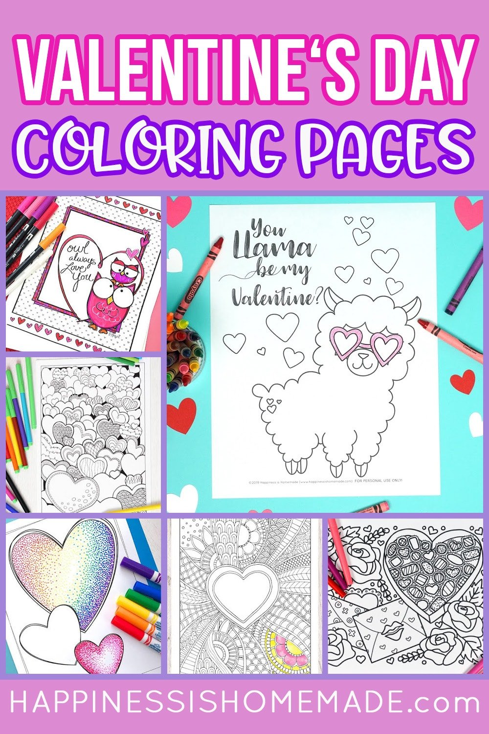 20+ Valentines Coloring Pages   Happiness is Homemade