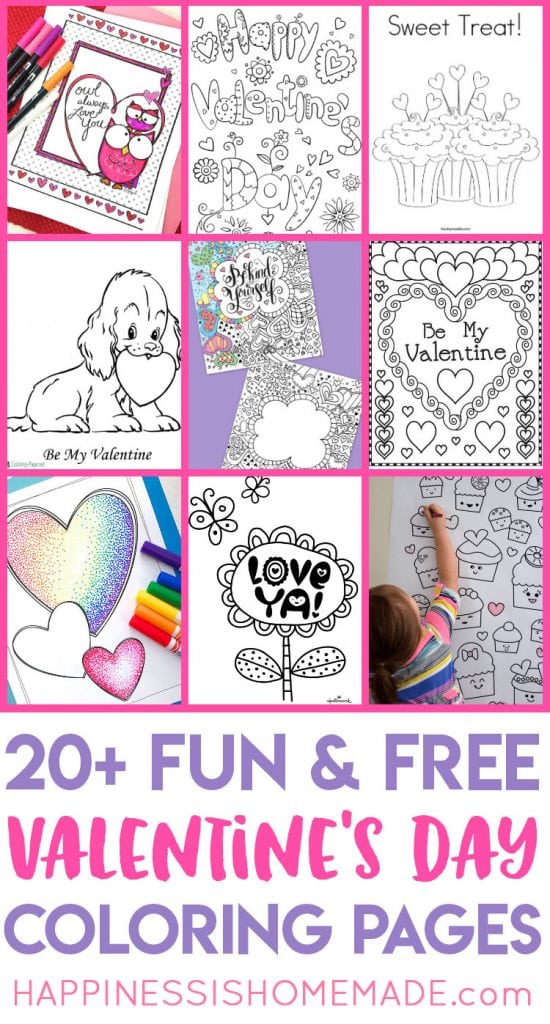 20+ fun and free valentines day coloring pages