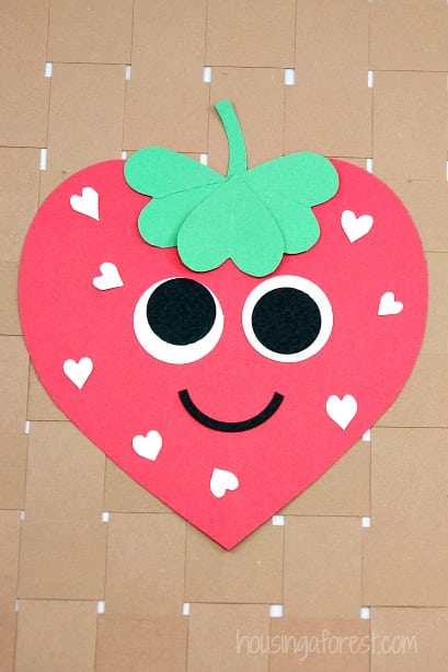cute smiling paper strawberry 