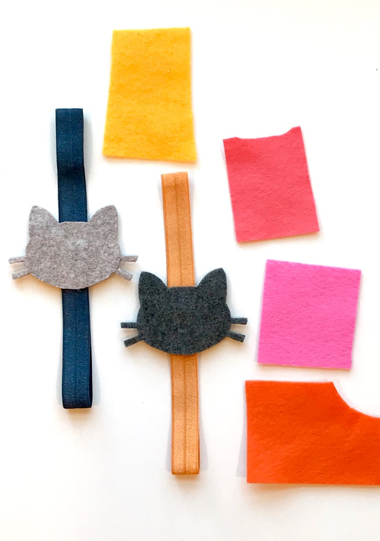 assembled kitty bookmarks that just need faces glued on 