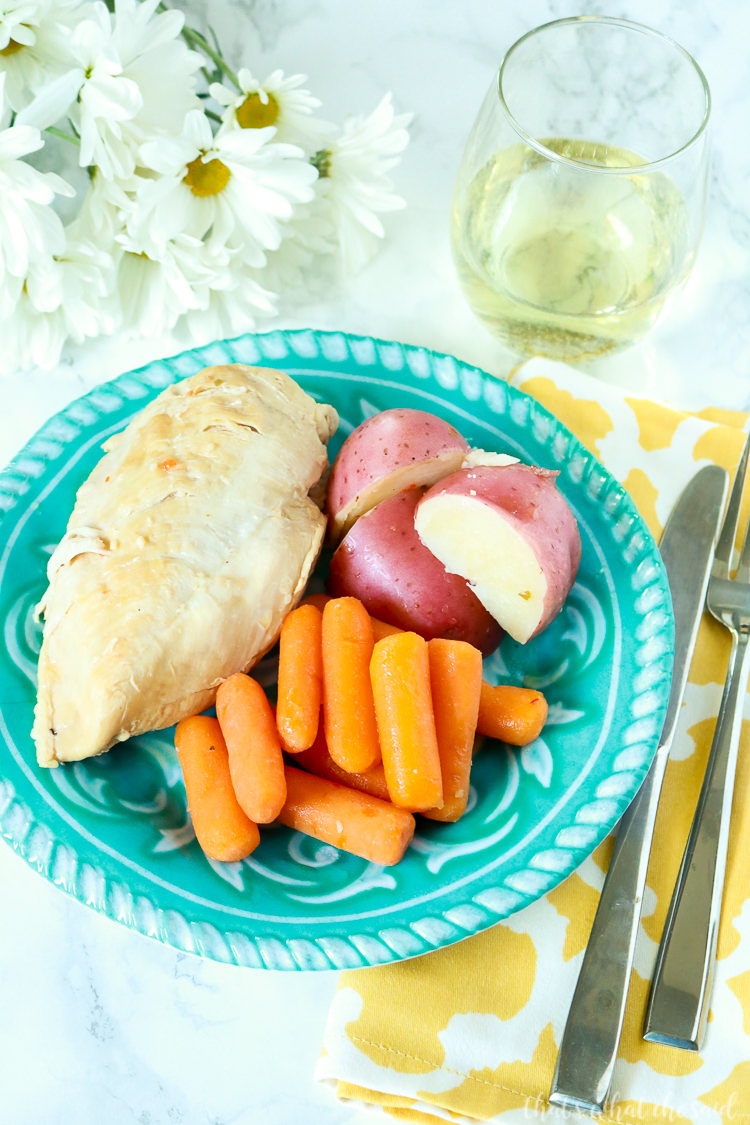 one pot instant pot chicken meal on plate