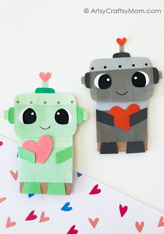 diy paper bag love robots 