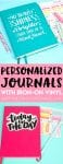 personalized journals with iron on vinyl 