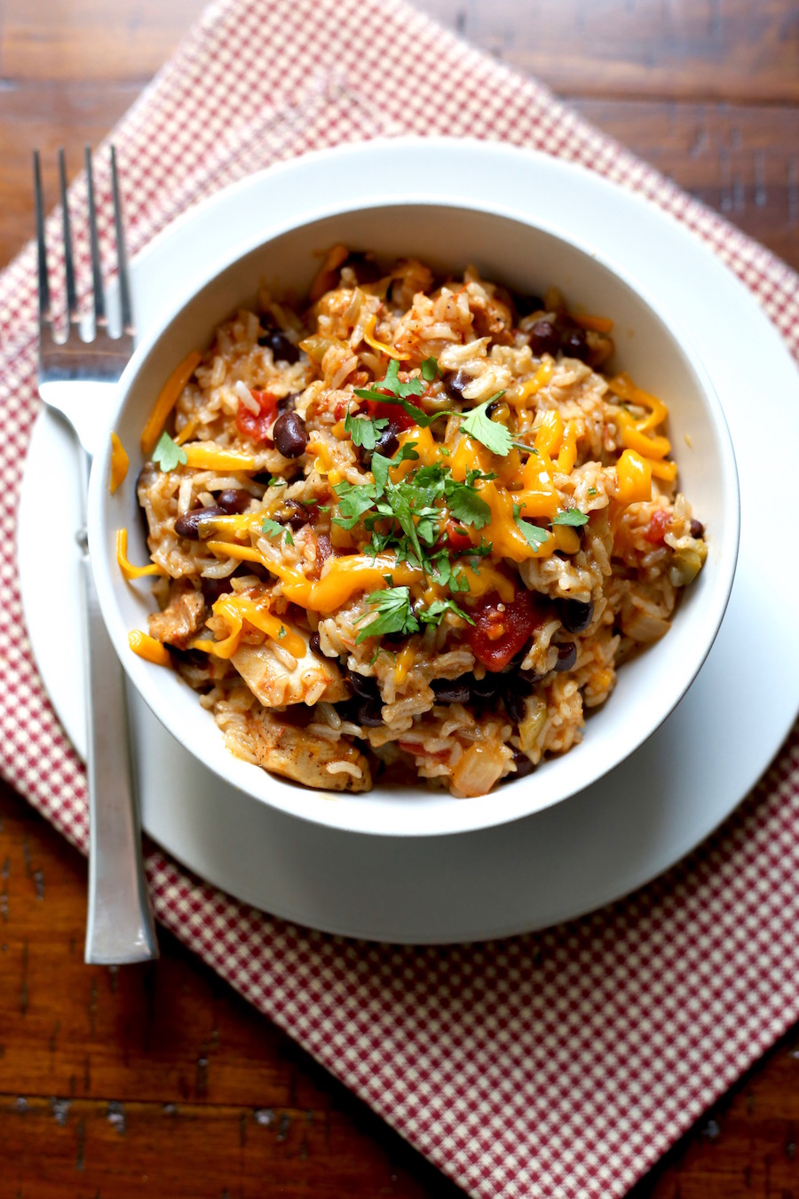 black bean and rice burrito bowl 