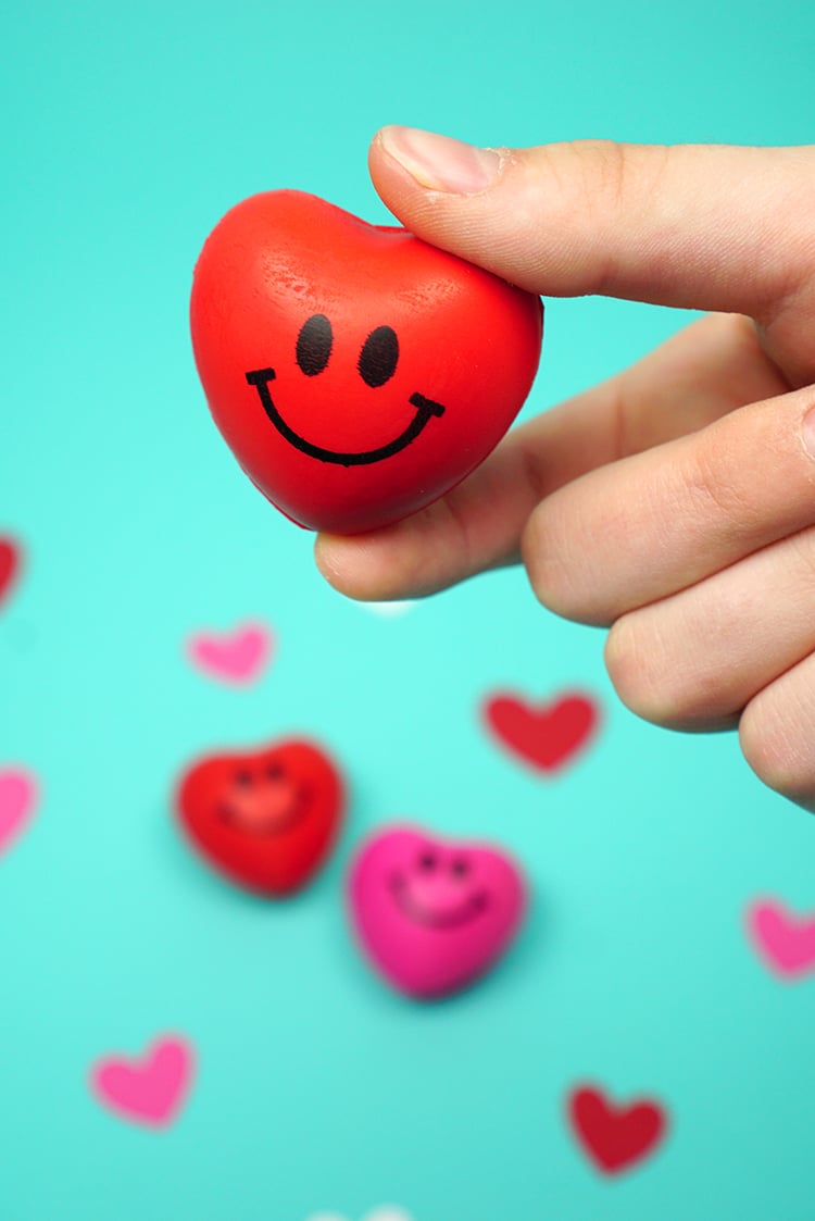 squishy smiling heart toys