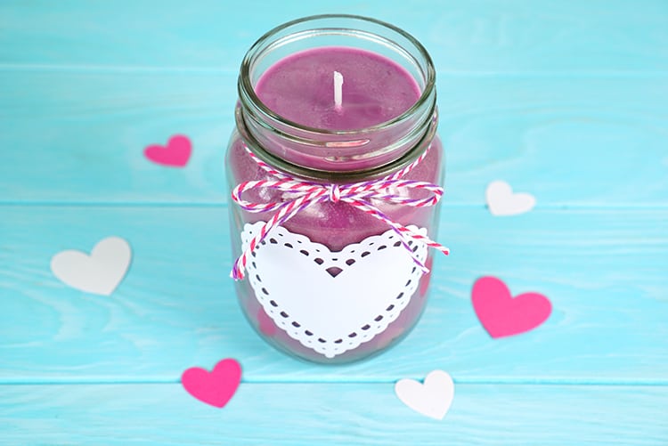 mason jar candle valentines gift idea