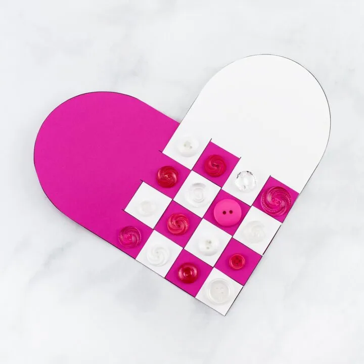 woven heart paper craft for kids to make