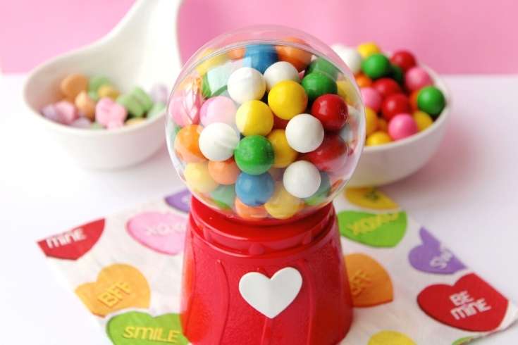 diy candy gumball machine valentine's day craft