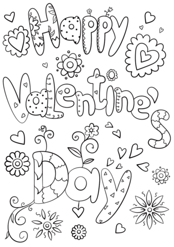 valentine day coloring pages