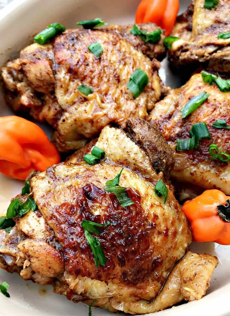 jerk chicken with peppers