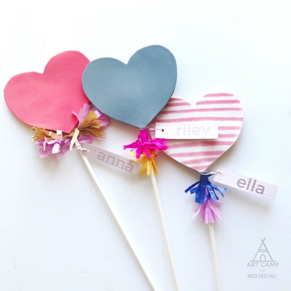 valentines paper hearts with names 