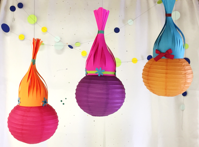 diy trolls paper lanterns