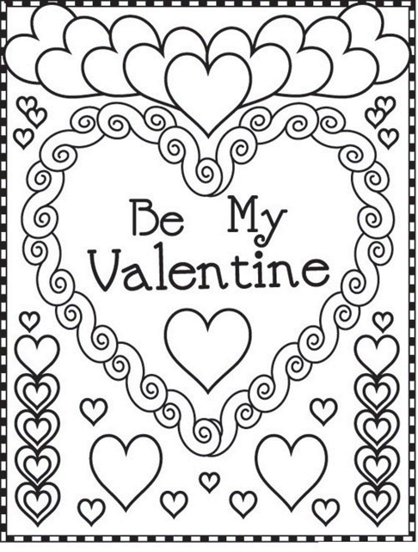 Valentines Coloring Pages Happiness is Homemade